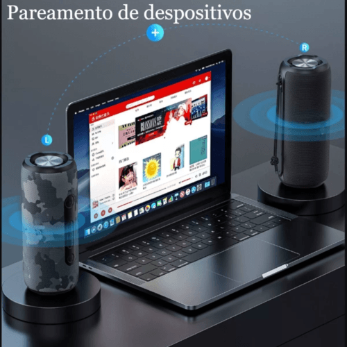 Caixa De Som Bluetooth Wireless Kaidi Kd 829 A Prova D’água