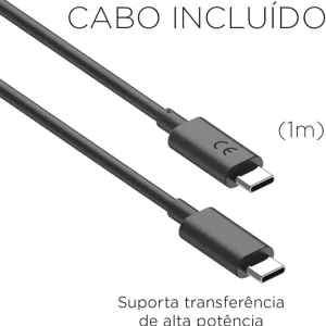 Carregador de Parede Motorola Turbo Power 68W Cabo USB-C