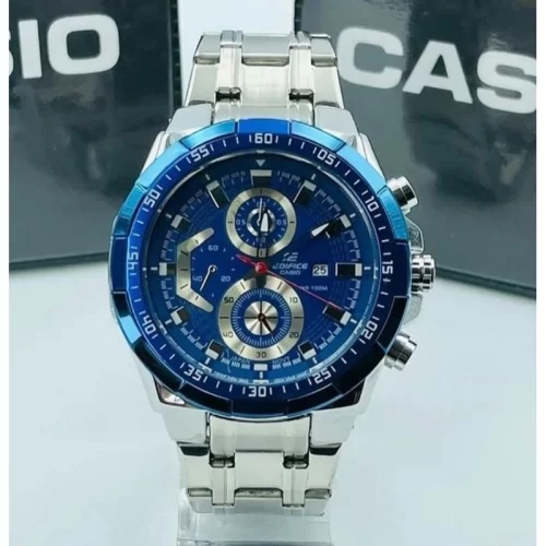 Relógio Masculino Edifice Prata Azul