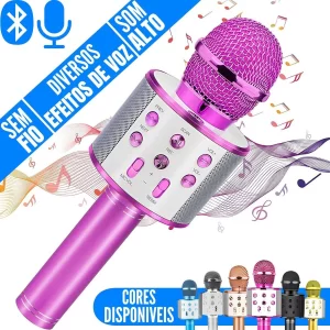 Microfone Bluetooth Karaoke Sem Fio
