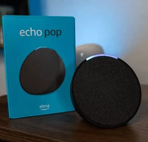 Echo Pop Smart speaker compacto com som envolvente e Alexa