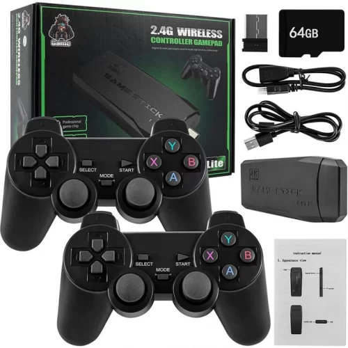 Game Stick 4k 10mil Jogos Retro 2 Controles