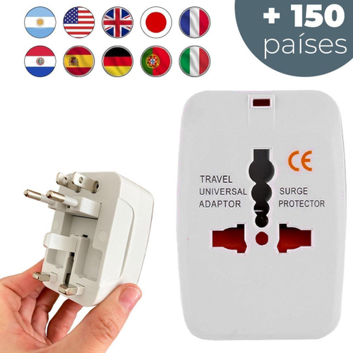 Adaptador Tomada Universal Para Viagem Internacional Com Usb