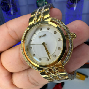 Relógio Feminino Skmei Gold Diamante a Prova Dagua
