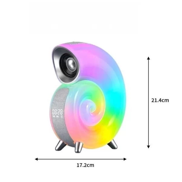 Caixa De Som Concha Bluetooth Speaker Smart Controle Light RGB Som - Image 4