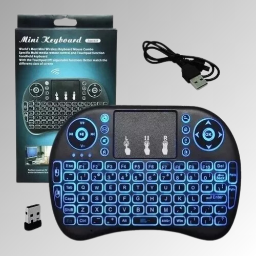 Mini Teclado Wireless Mini Keyboard Usb Sem fio com Touch Pad