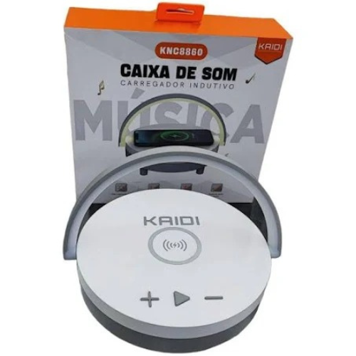 Caixa de Som com Carregador por Indução 15W Led-Kaidi-KNC-8860