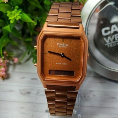 Relógio Feminino Casio à prova d'água Vintage Rose