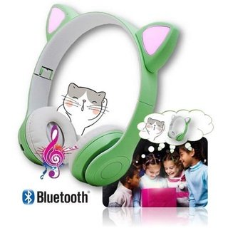 Fone de Ouvido Gatinho Headset Gamer Rosa LED Gatinho