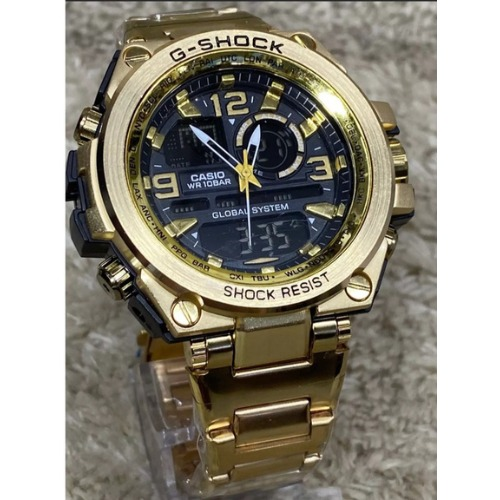 Relógio Masculino G-Shock Metal Dourado/Branco Linha Gold 2021