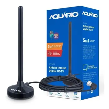 Antena Digital Interna Hdtv 4k Vhf Uhf Fm