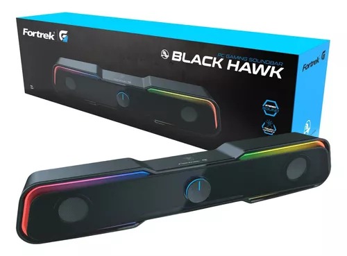 Caixas De Som Gamer 6w Para Pc Fortrek Black Hawk