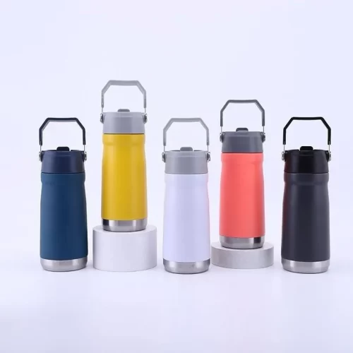 Garrafa Térmica Isolada com Alça Flip 650ml Com Alça