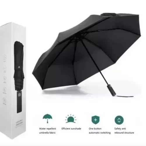 Guarda Chuva Automático Xiaomi Mijia Proteção Uv Preto