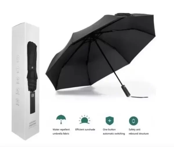 Guarda Chuva Automático Xiaomi Mijia Proteção Uv Preto