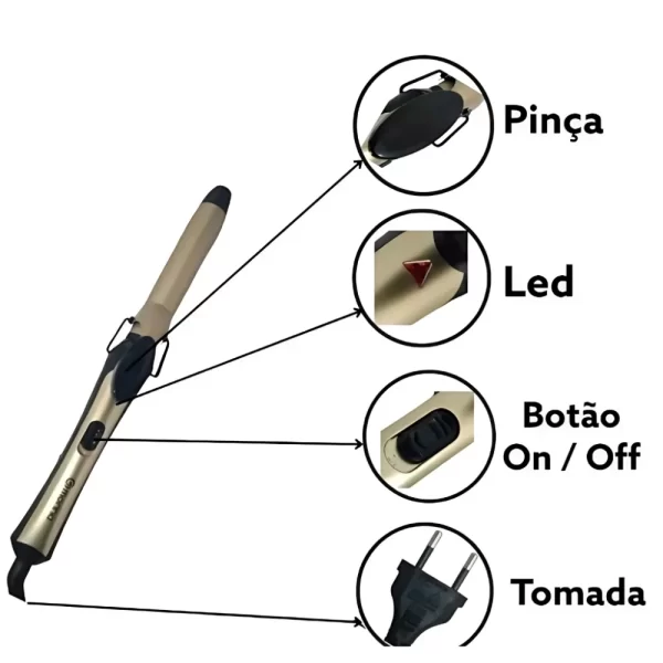 Modelador de Cabelos e Cachos Estilo Babyliss 22mm Bivolt - Image 4