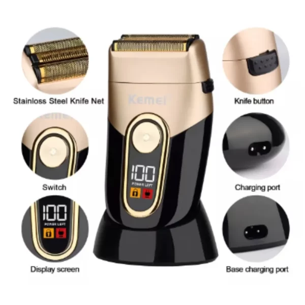 Barbeador Elétrico Shaver Profissional Kemei KM-3209 - Image 2