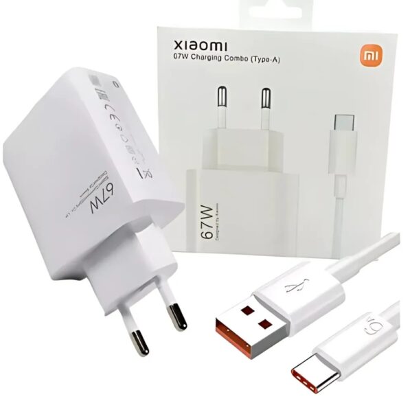 Carregador Turbo 67W para Xiaomi Redmi Note 12 Pro e Poco X5 Pro - Branco - Image 2