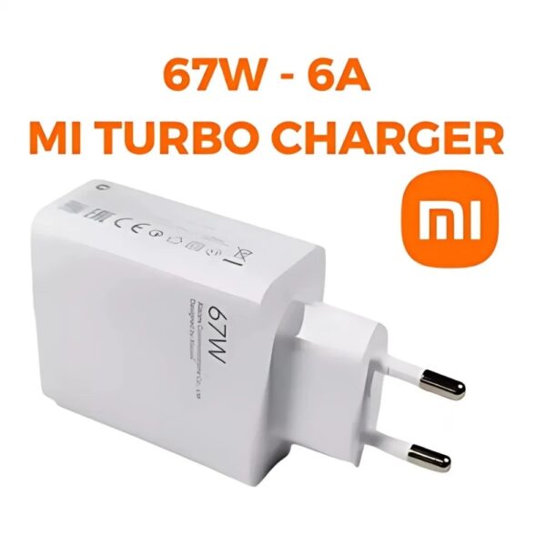 Carregador Turbo 67W para Xiaomi Redmi Note 12 Pro e Poco X5 Pro - Branco - Image 3