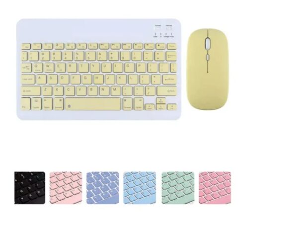 Kit de Teclado e Mouse Bluetooth Sem Fio – Compatível com Android e iOS