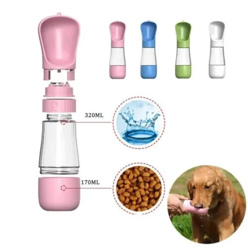 Bebedouro Portátil para Pets - Água e Comida em um Só Produto