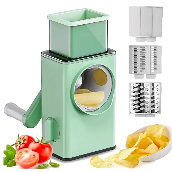Kit Cortador, Ralador, Fatiador e 3 Descascadores de Legumes Inox - Image 2