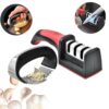 Kit Espremedor, Amassador e Triturador de Alho + Amolador e Afiador Profissional 3 em 1