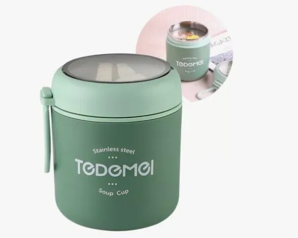 Pote Marmita Térmica Alimentos em Aço Inox 530ml com Colher - Image 5