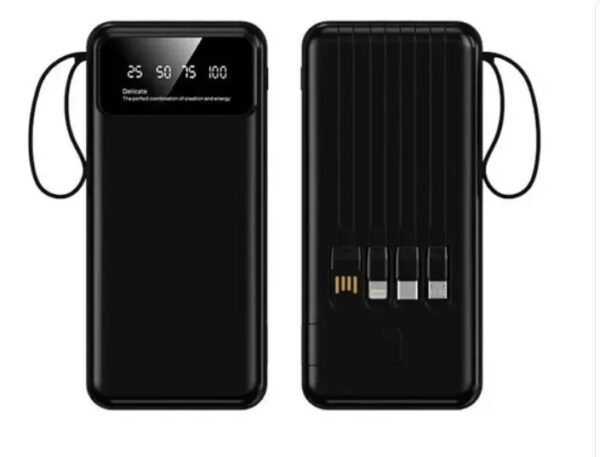 Power Bank 10000mAh Alta Velocidade com Suporte e Cabo 4 em 1 - Image 5