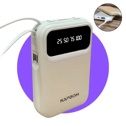 Power Bank Kapbom KA-9912 - 10,000mAh com Lanterna e Display LED
