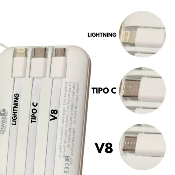 Power Bank Kapbom KA-9912 - 10,000mAh com Lanterna e Display LED - Image 4