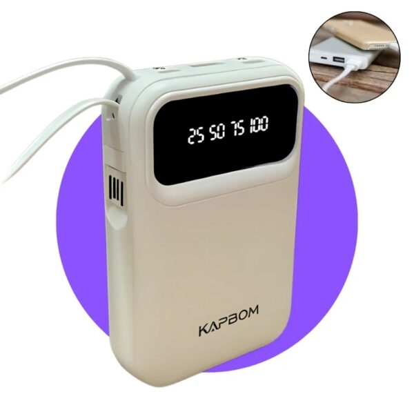 Power Bank Kapbom KA-9912 - 10,000mAh com Lanterna e Display LED