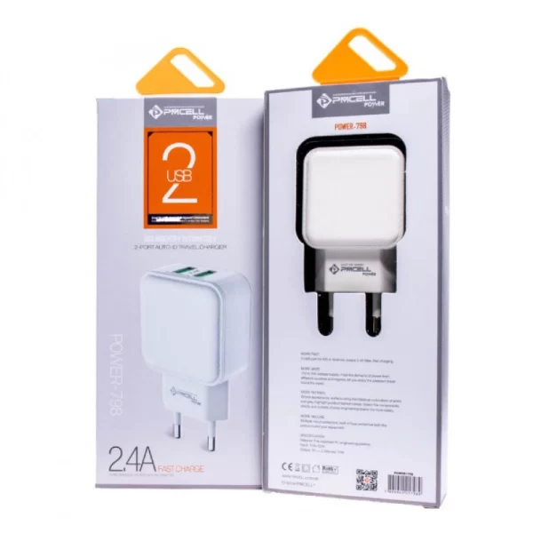 Fonte Carregador Rápido 2x USB 2.4A Pmcell Power798 HC22 Turbo – Original - Image 2