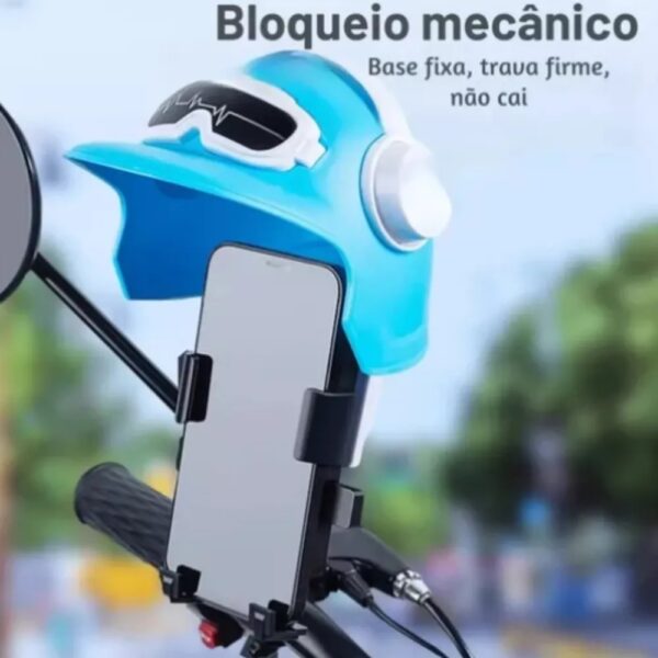 Suporte Celular Moto Bike Anti Reflexo Capacete Quebra Sol