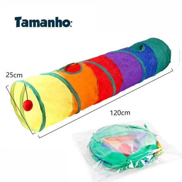 Túnel Interativo para Gatos e Cães de Estimação – Multicolorido - Image 4