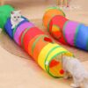 Túnel Interativo para Gatos e Cães de Estimação – Multicolorido