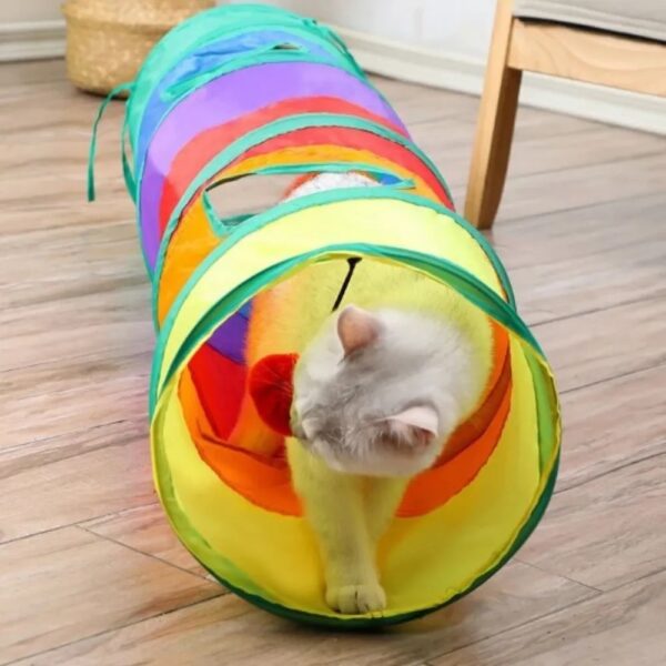 Túnel Interativo para Gatos e Cães de Estimação – Multicolorido - Image 2