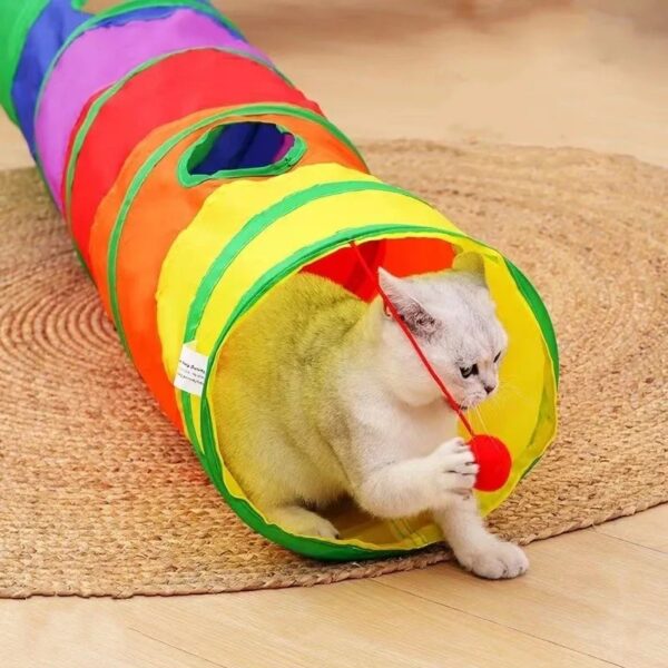 Túnel Interativo para Gatos e Cães de Estimação – Multicolorido - Image 6