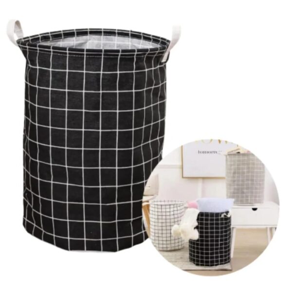Cesto Dobrável Preto para Roupas e Brinquedos Organize com Estilo A escolha Perfeita para Roupas e Brinquedos - Image 3