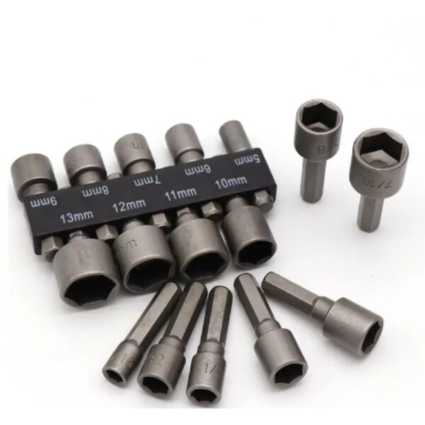 Kit de Jogo de Bits Soquete Canhão para Parafusadeira 5 A 13mm - Image 2