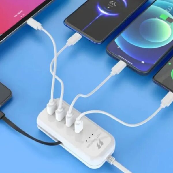 Extensão Carregador Turbo 66W com 4 Portas (2 USB-A e 2 USB-C) - Imagem 3