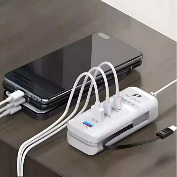 Extensão Carregador Turbo 66W com 4 Portas (2 USB-A e 2 USB-C) - Imagem 5